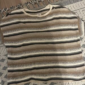 Striped Knit Top in Brown and Black